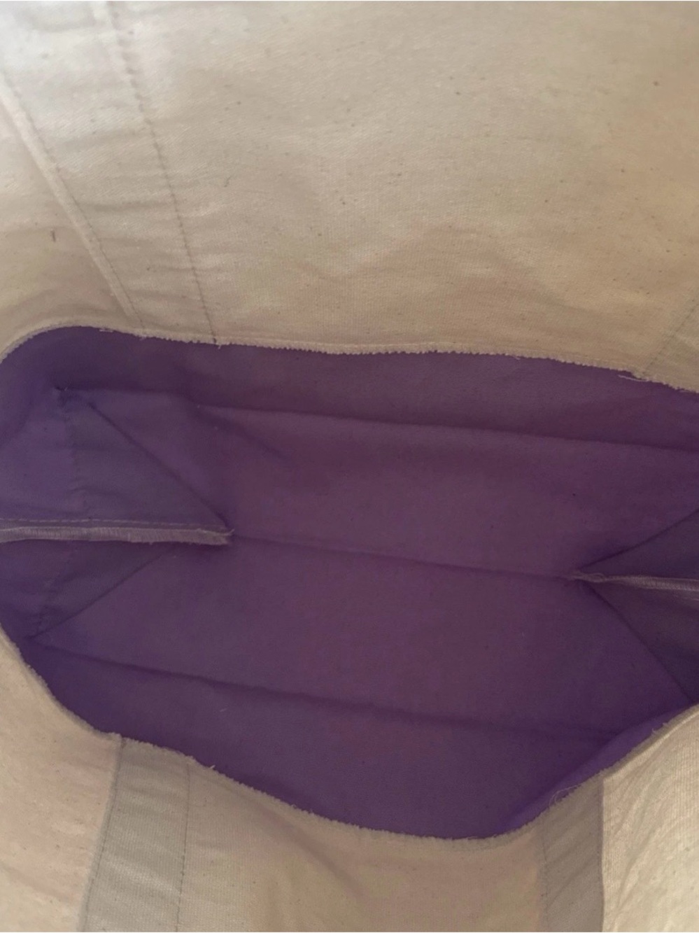 Trader Joe’s Lavender-Trim Canvas Tote Bag - Picture 3 of 3